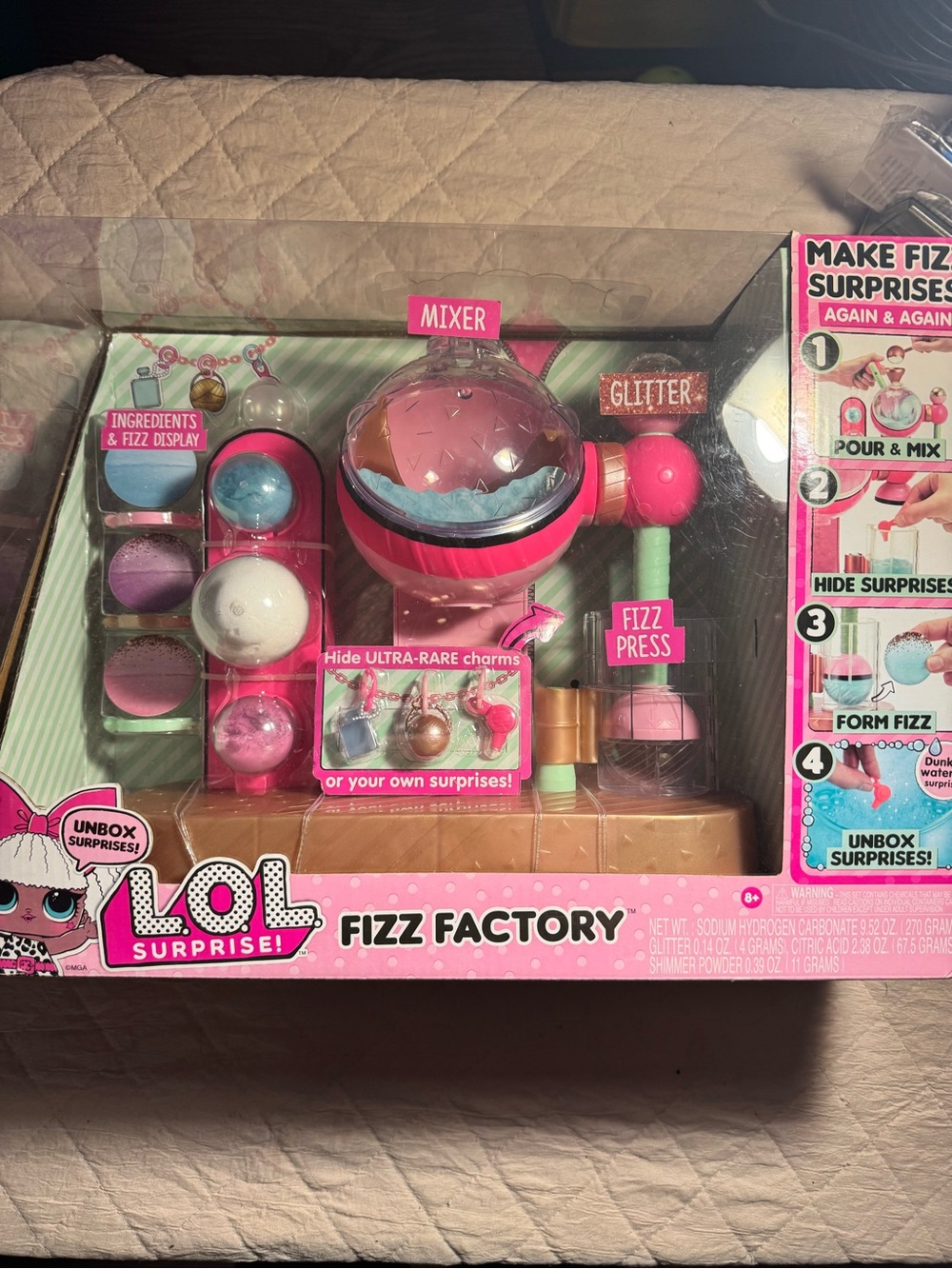 L.O.L. Surprise! Fizz Factory Playset in Pink, Teal, Gold